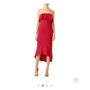 Shoshanna pink Essie midi dress